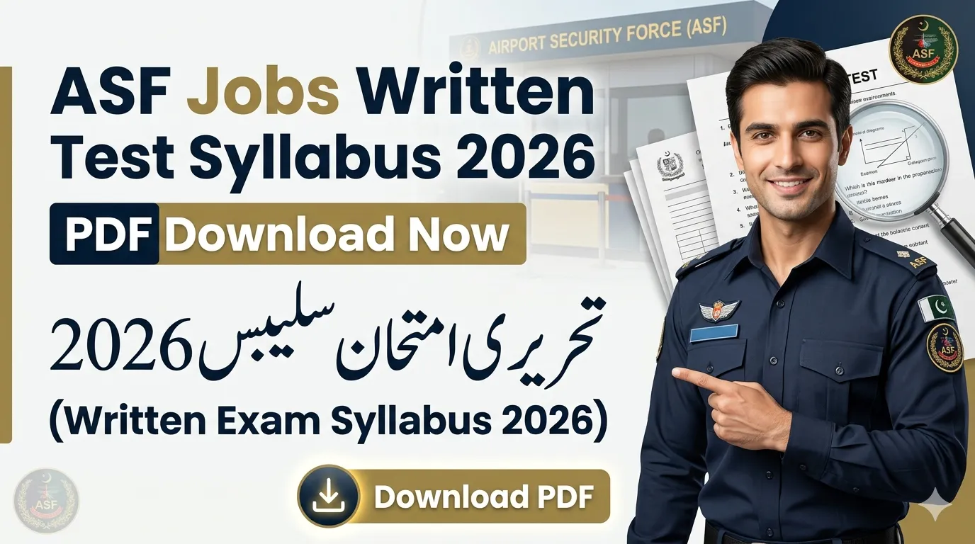 ASF Jobs Written Test Syllabus-MCQs PDF Preparation and pattern